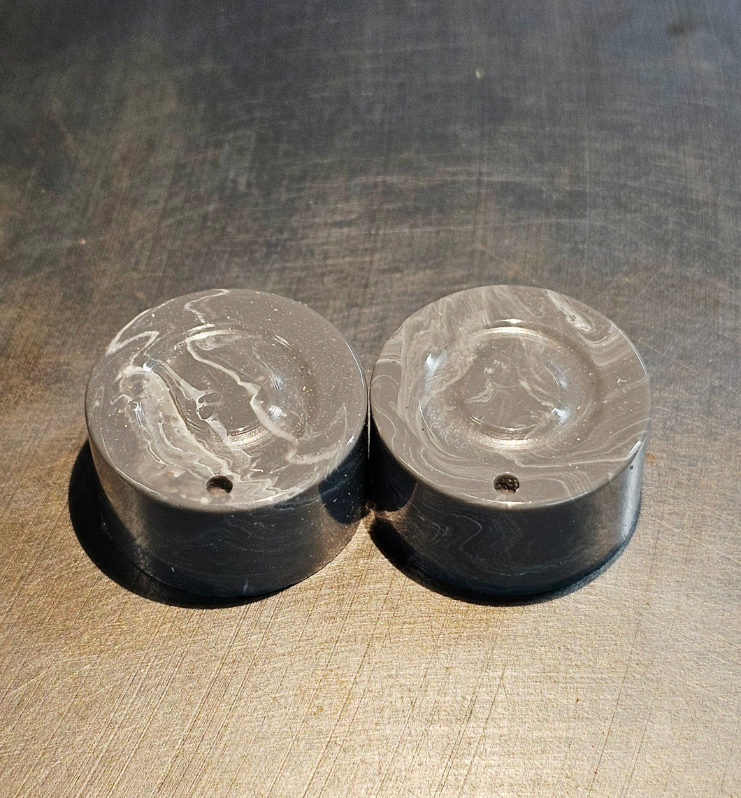 Retro Radio Knob in grey swirl
