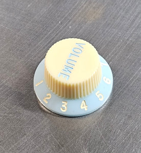 Blue/cream Strat Volume knob
