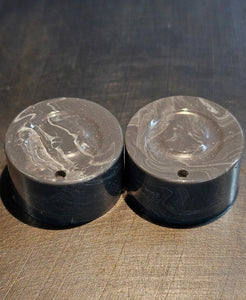 Retro Radio Knob in grey swirl