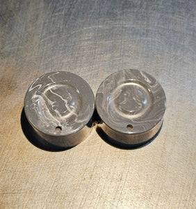 Retro Radio Knob in grey swirl