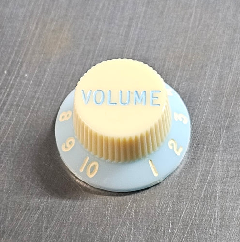 Blue/cream Strat Volume knob